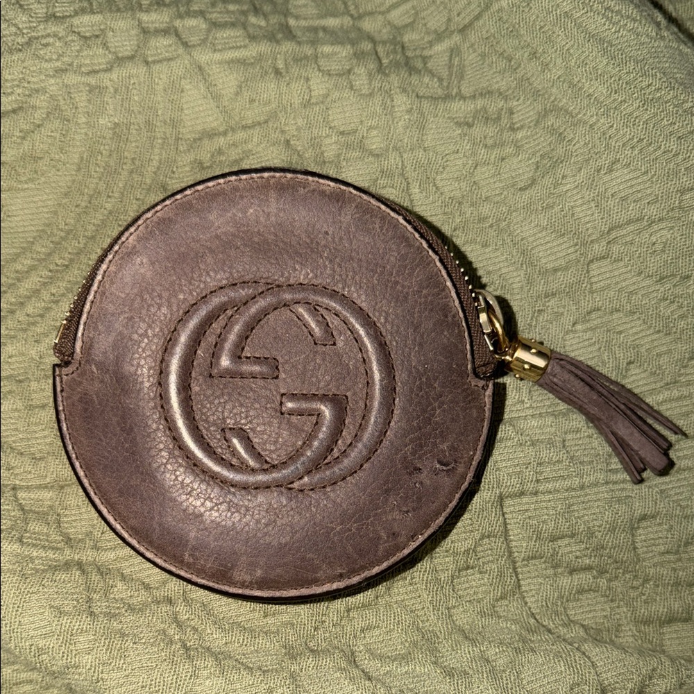Gucci Dark Brown Leather Coin Pouch